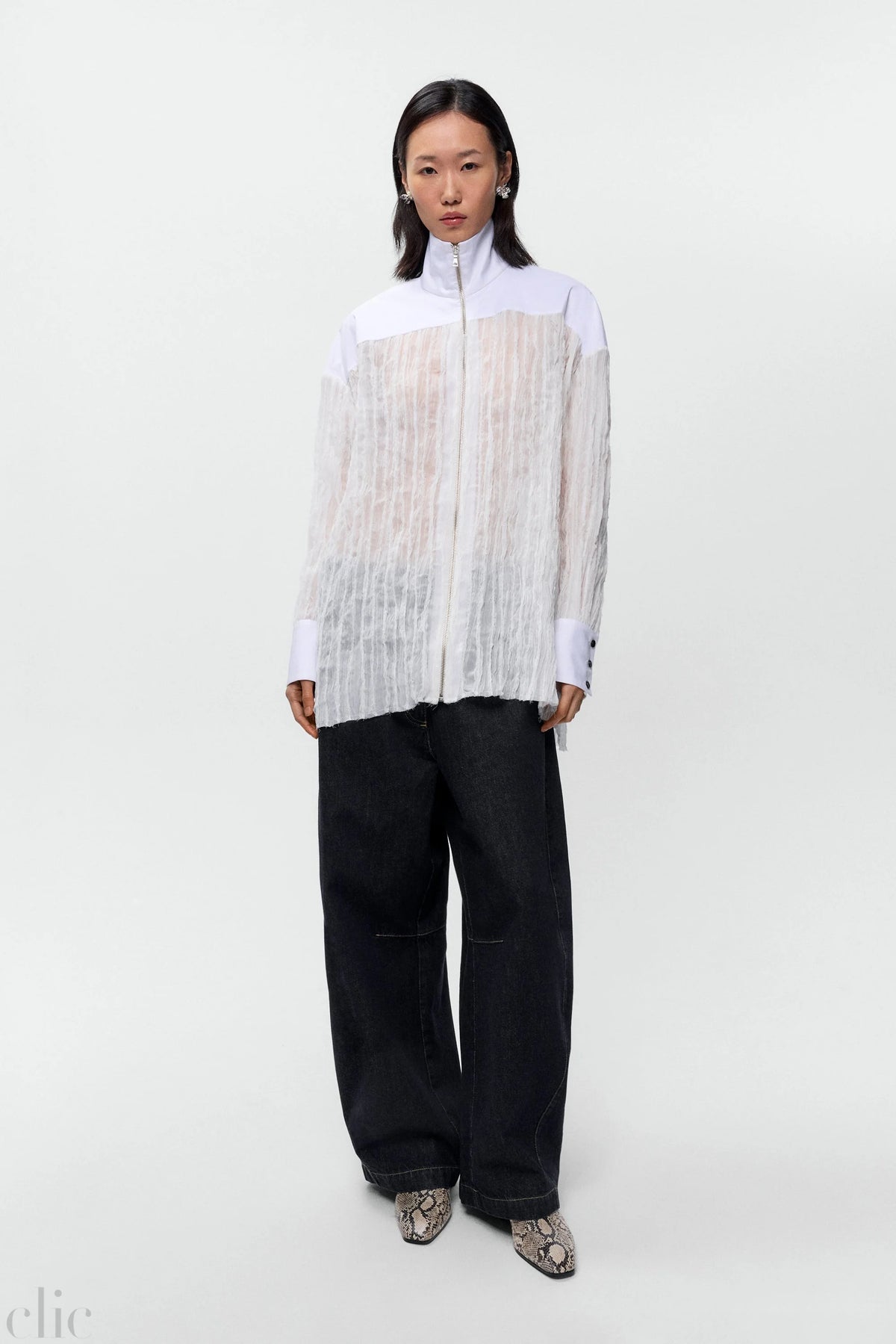Crinkled Shirt in White, from Cordera
