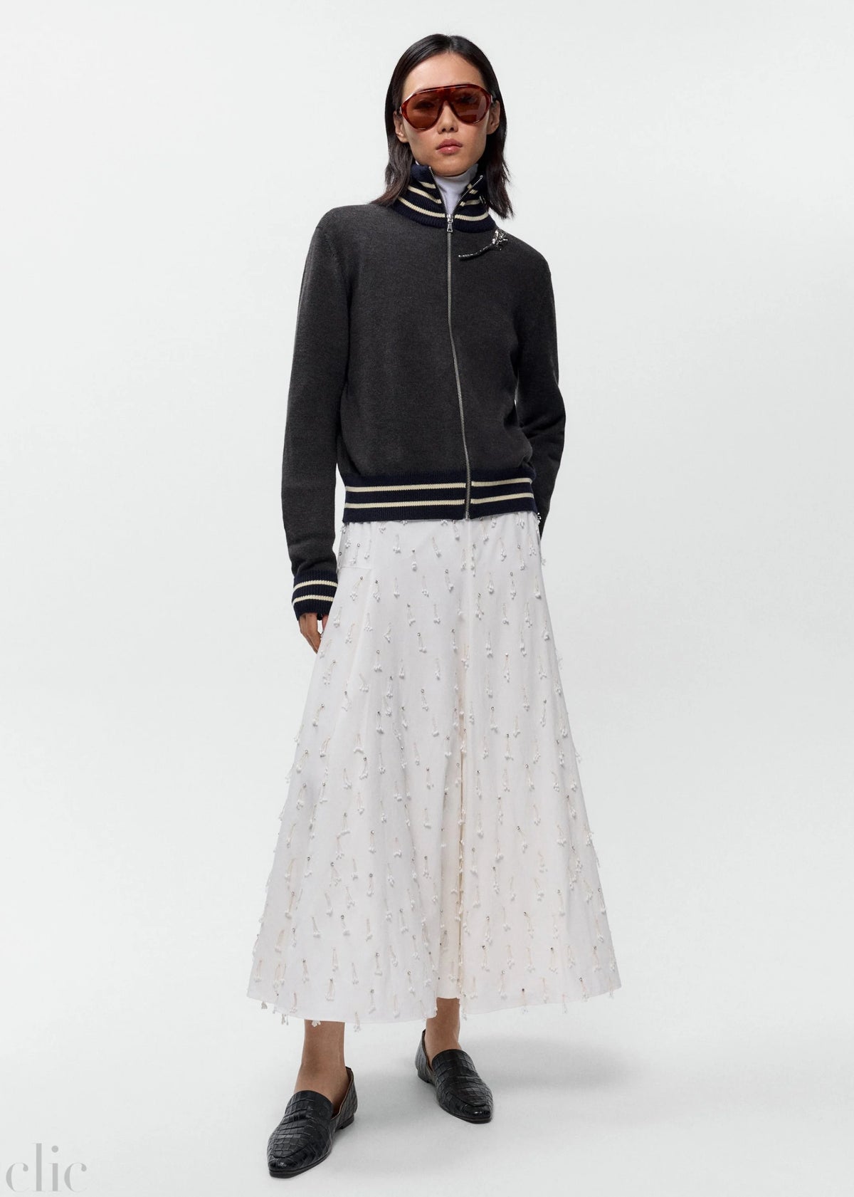 Petalos Skirt in White, from Cordera