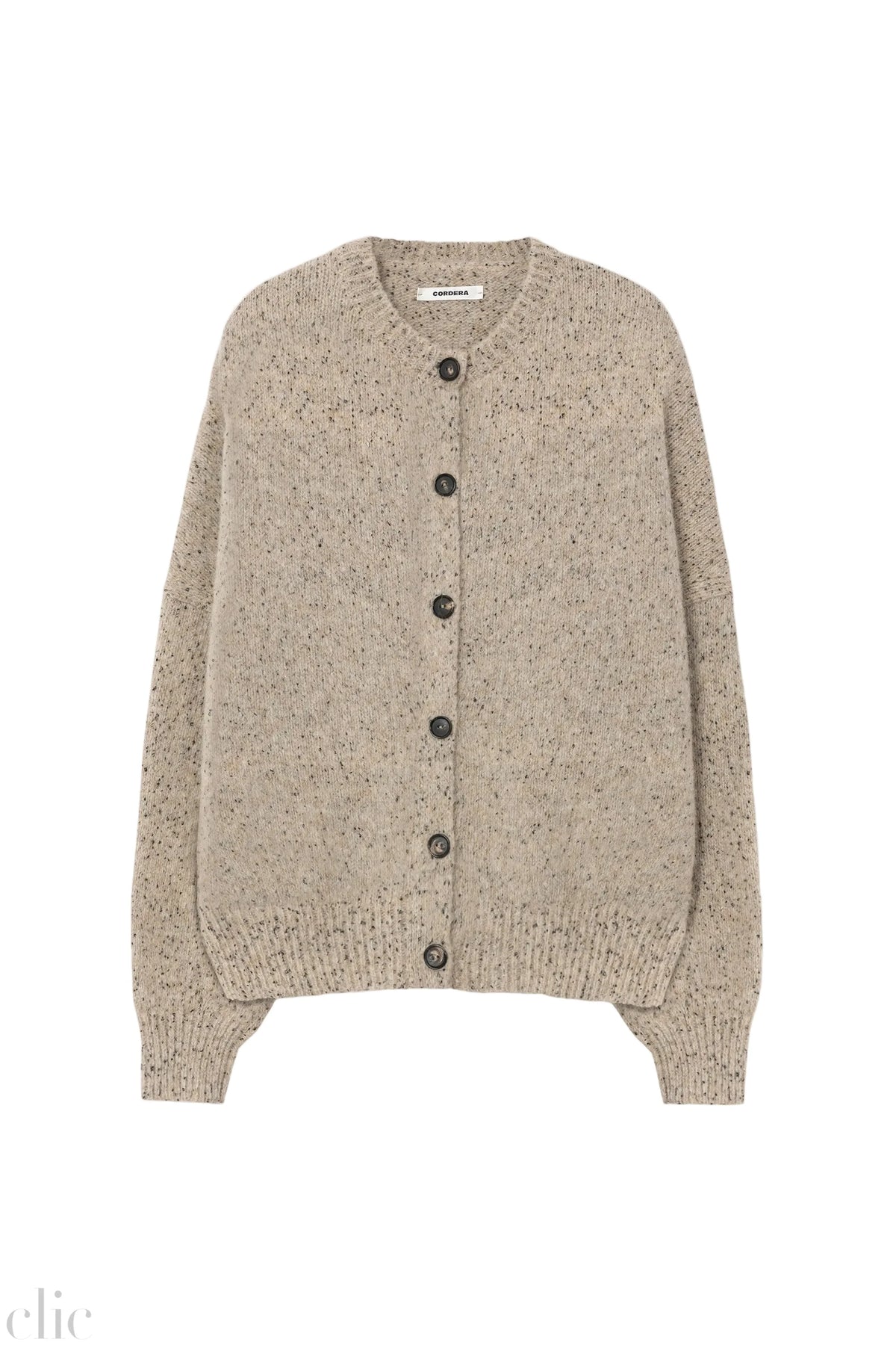 Speckled Cardigan in Piedra, from Cordera