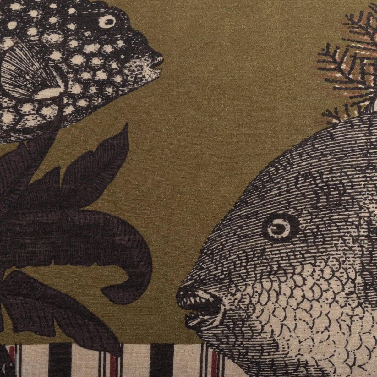 Large Bestiaire Fish Cushion