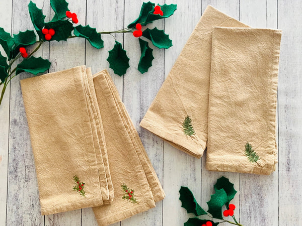 Winter Bough Napkins, Set of Four from Dot and Army
