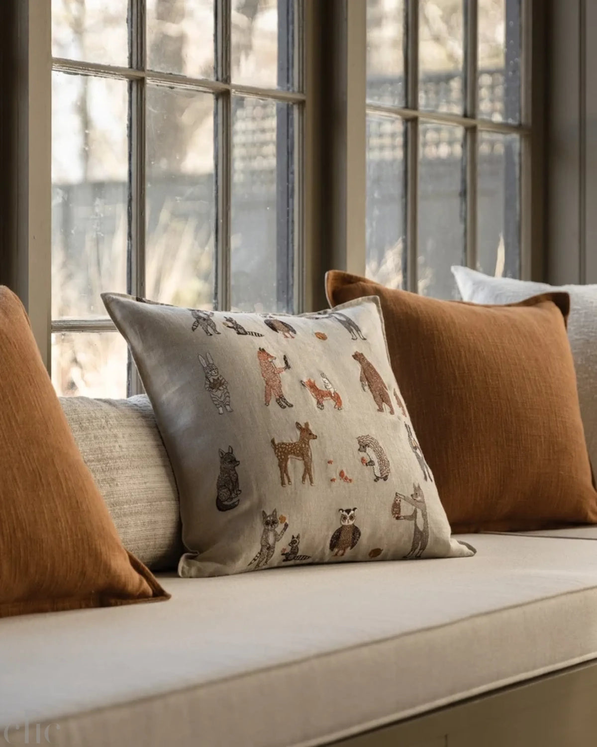 Woodland Friends Pillow, from Coral & Tusk
