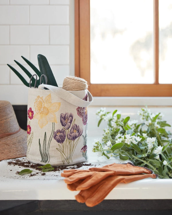 Blooms Linen Bucket, from Coral & Tusk
