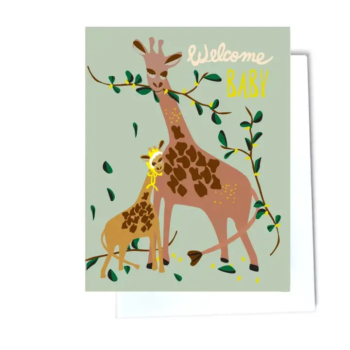 Giraffe - Welcome Baby Card