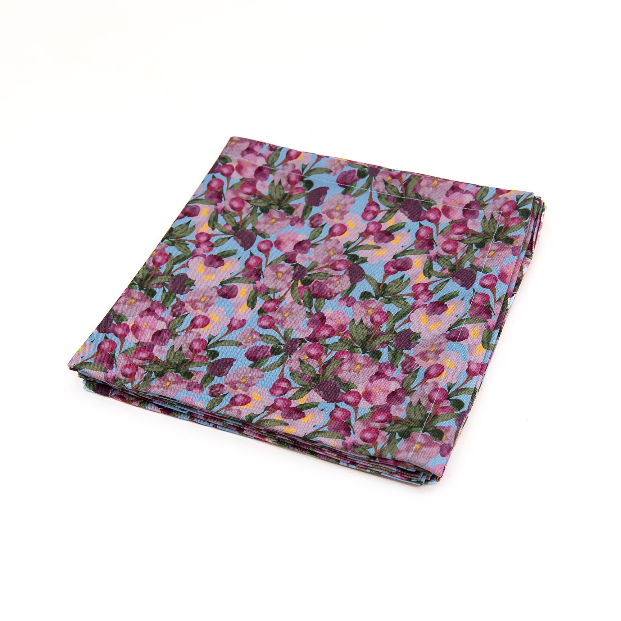 Set of Six Napkins in Romace is Dead Blue, from Sophie Williamson Design