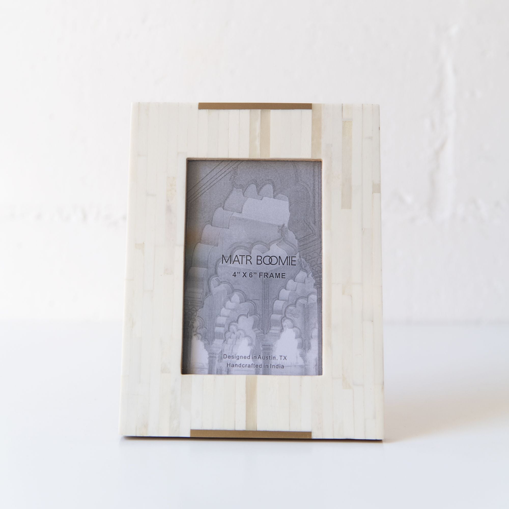 Mukhendu Picture Frame 4x6 in Brass, from Matr Boomie