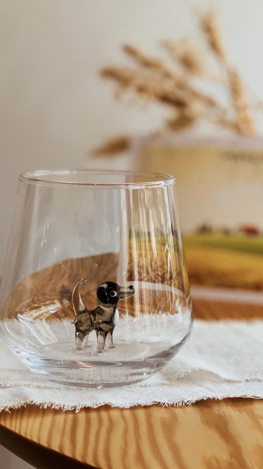 Dog Drinking Glass, from Minizoo
