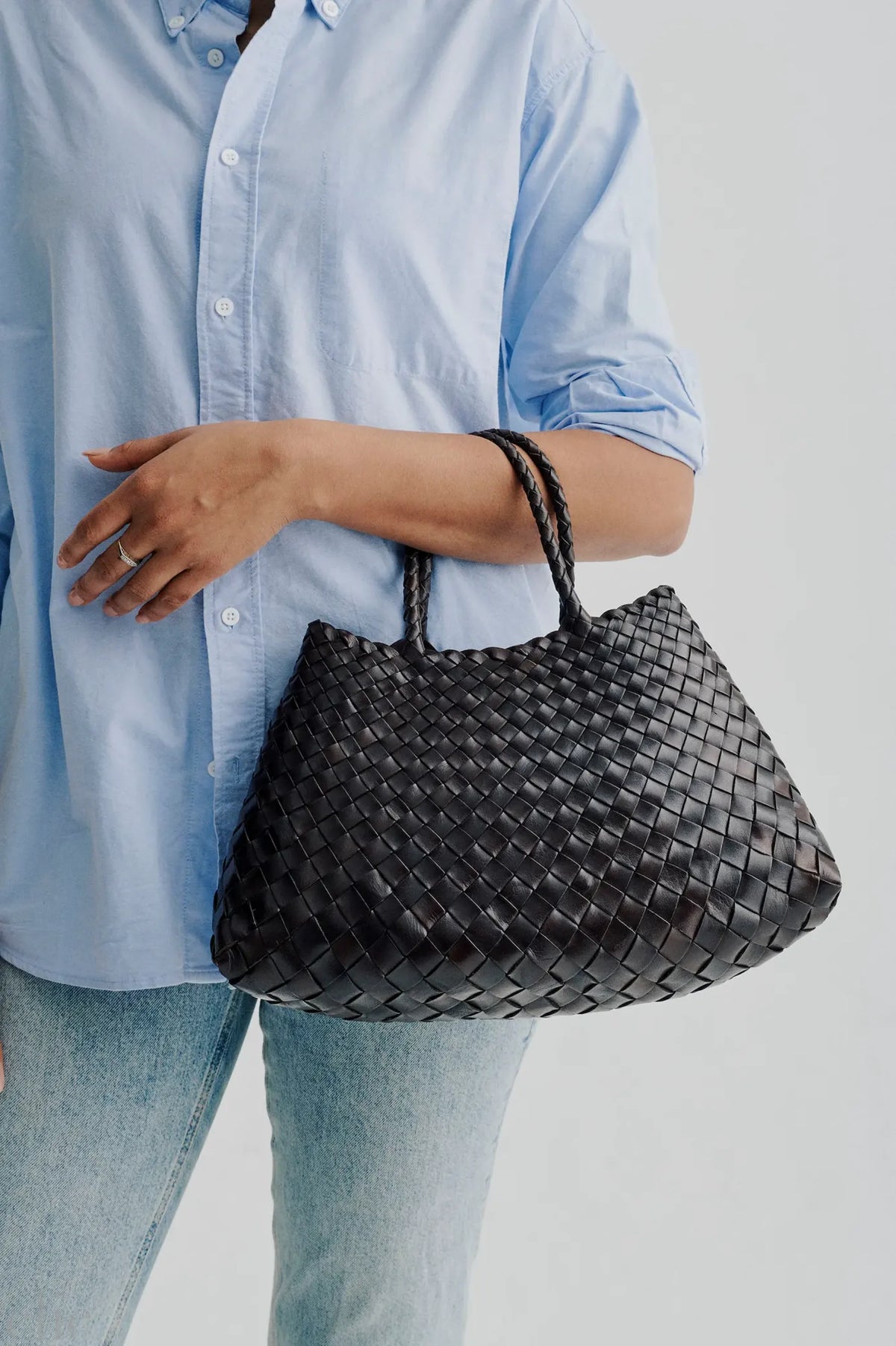 Small Santa Croce Bag in Black, from Dragon Diffusion