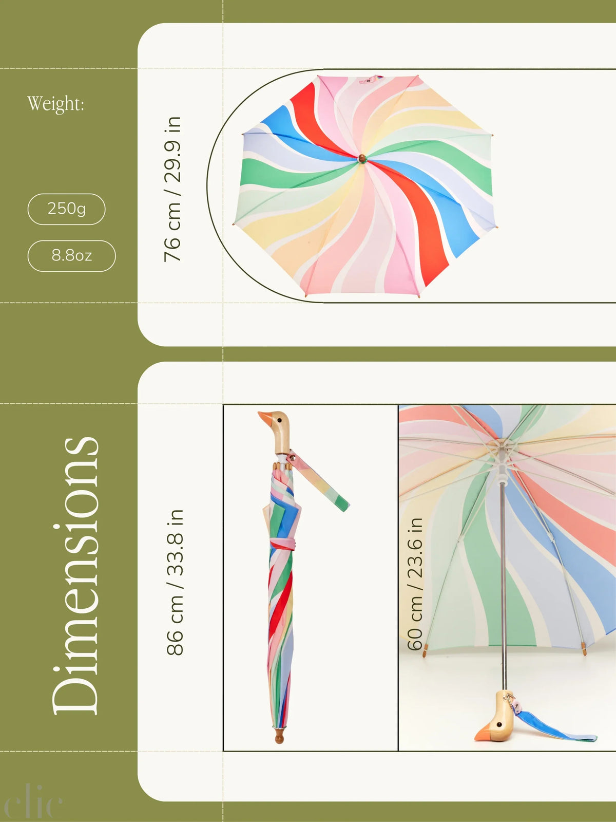 Meri Meri Rainbow Kids Umbrella, from Original Duckhead