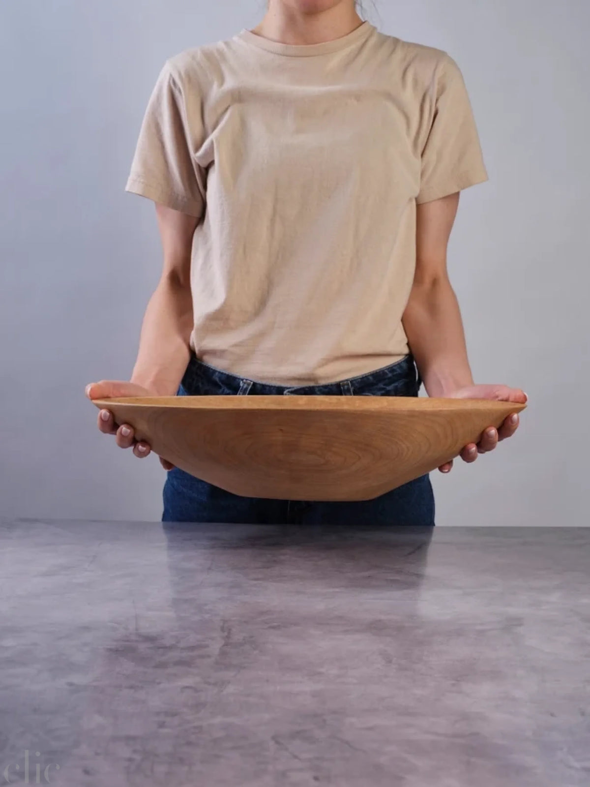 Oval Wood Salad Bowl