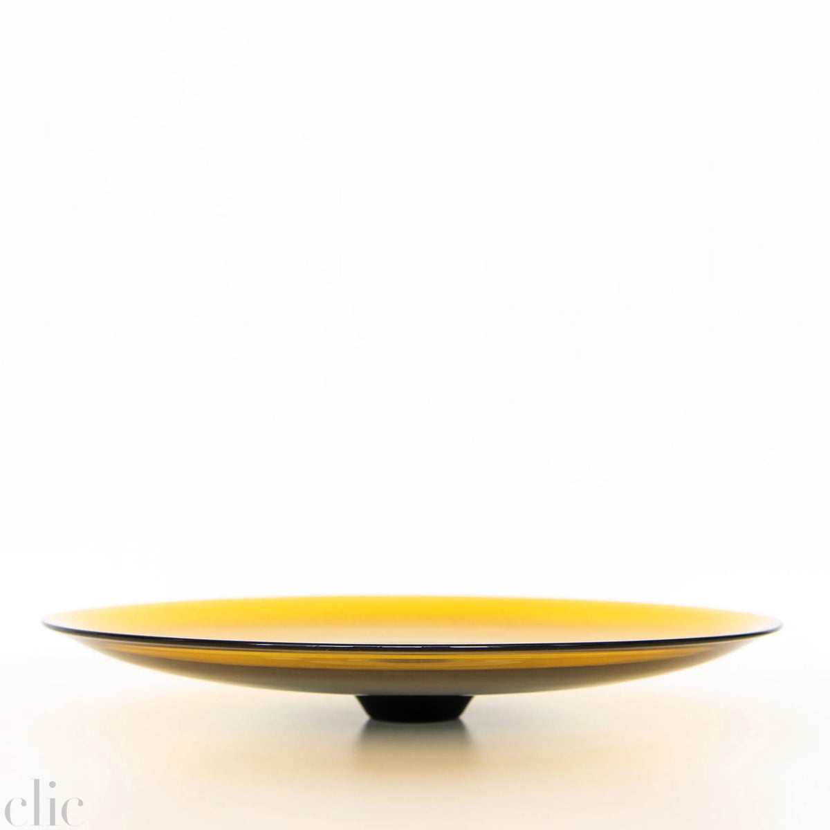 Double Ombre Footed Platter in Amber & Smoke, from Nate Cotterman