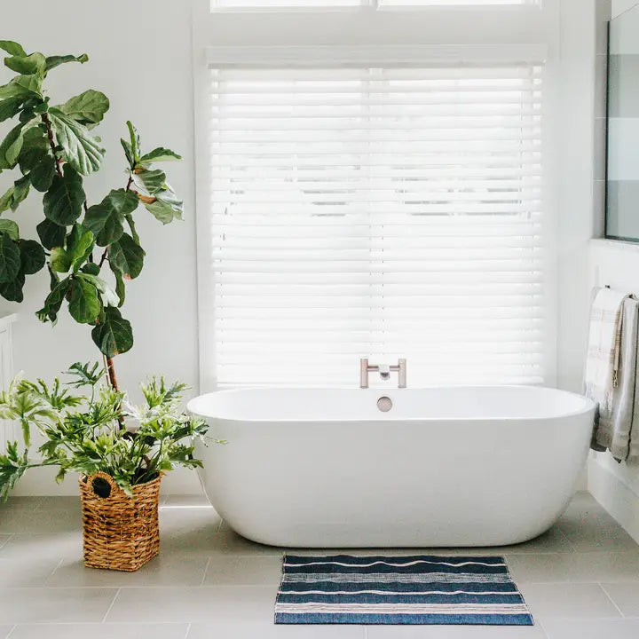 Aden Cotton Bath in Navy and Natural, from Creative Women