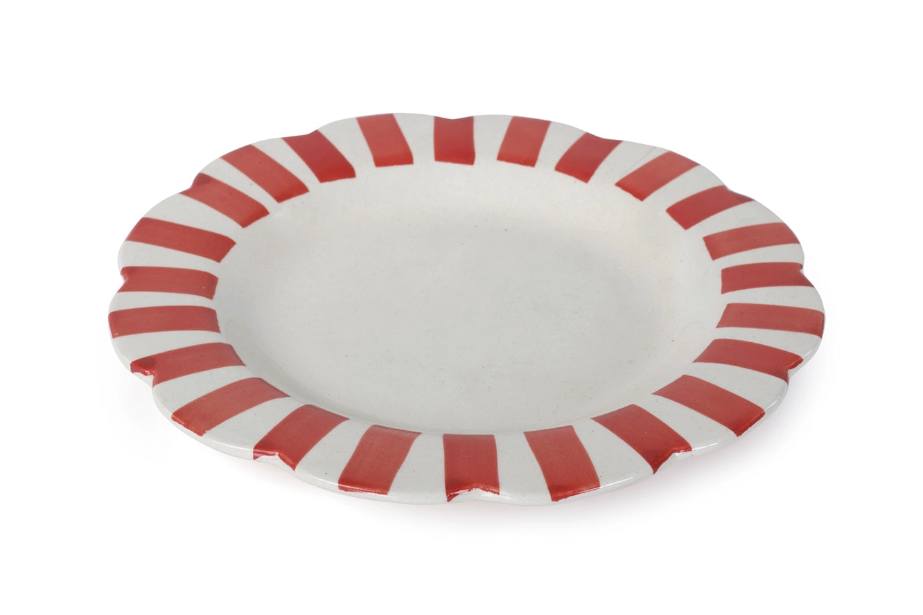 Ceramic Stripe Dinner Plate, from Casa Amarosa