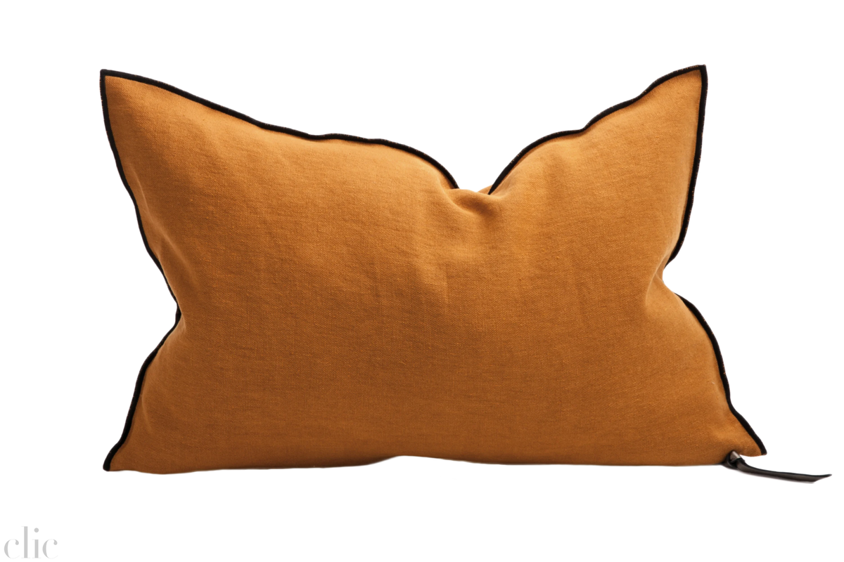 Stone Washed Pillow 16x24 in Ambre, from Maison De Vacances
