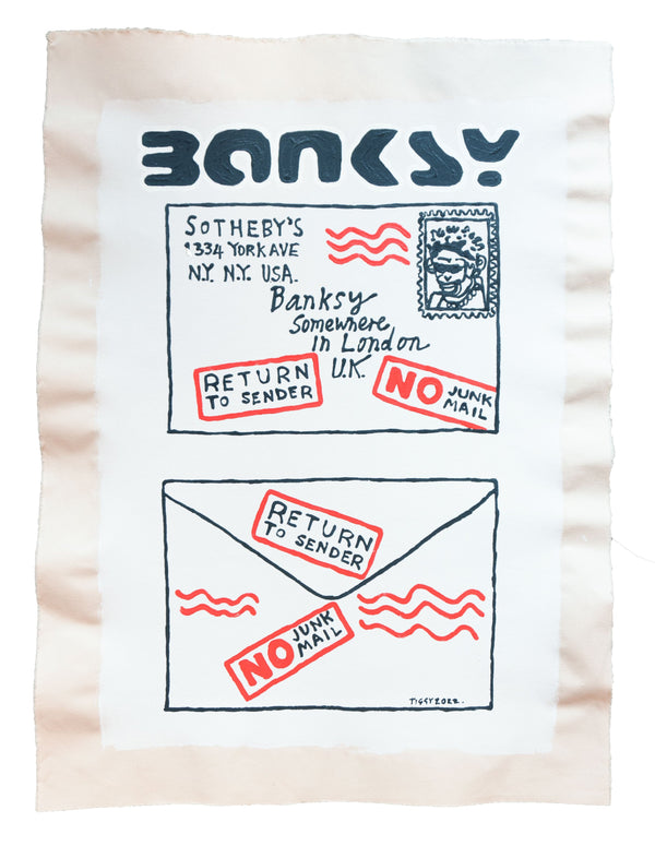 Banksy Return Mail by Tiggy Ticehurst