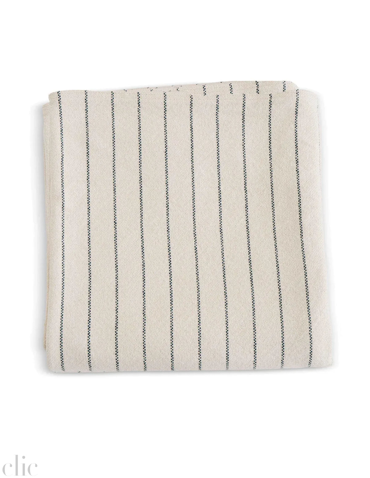 King Pinstripe Blanket in Midnight