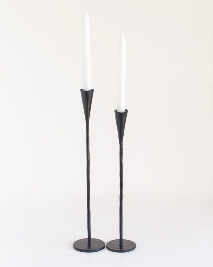 Phoenix Hand Forged Iron Candle Holders in Black, from Creative Women