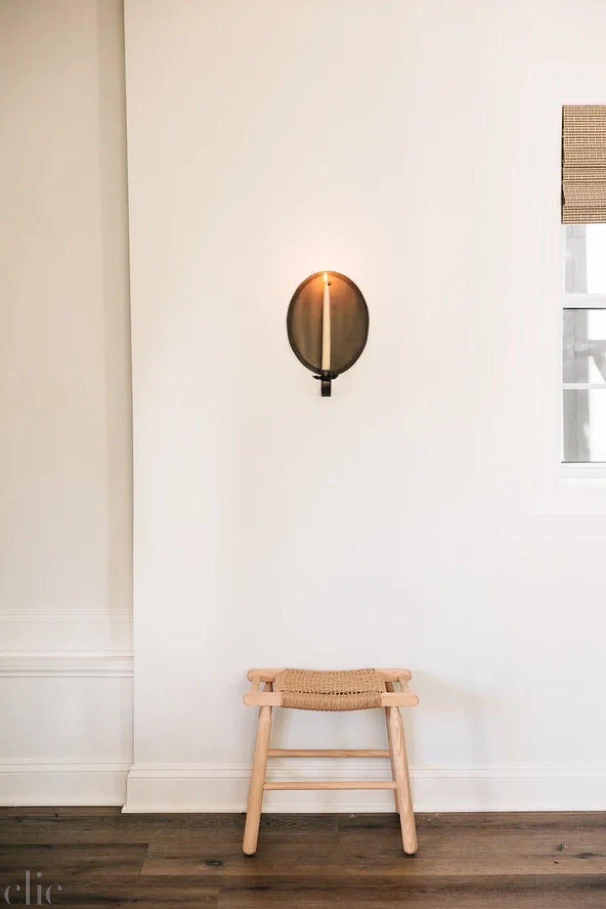 Danish Cord Bench in Natural