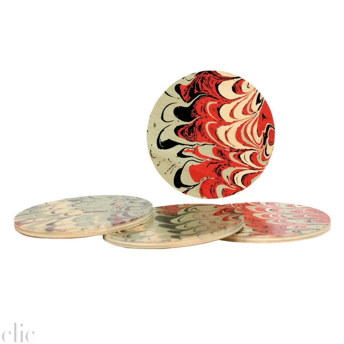 Marble Coasters in Rust, from Wolfum