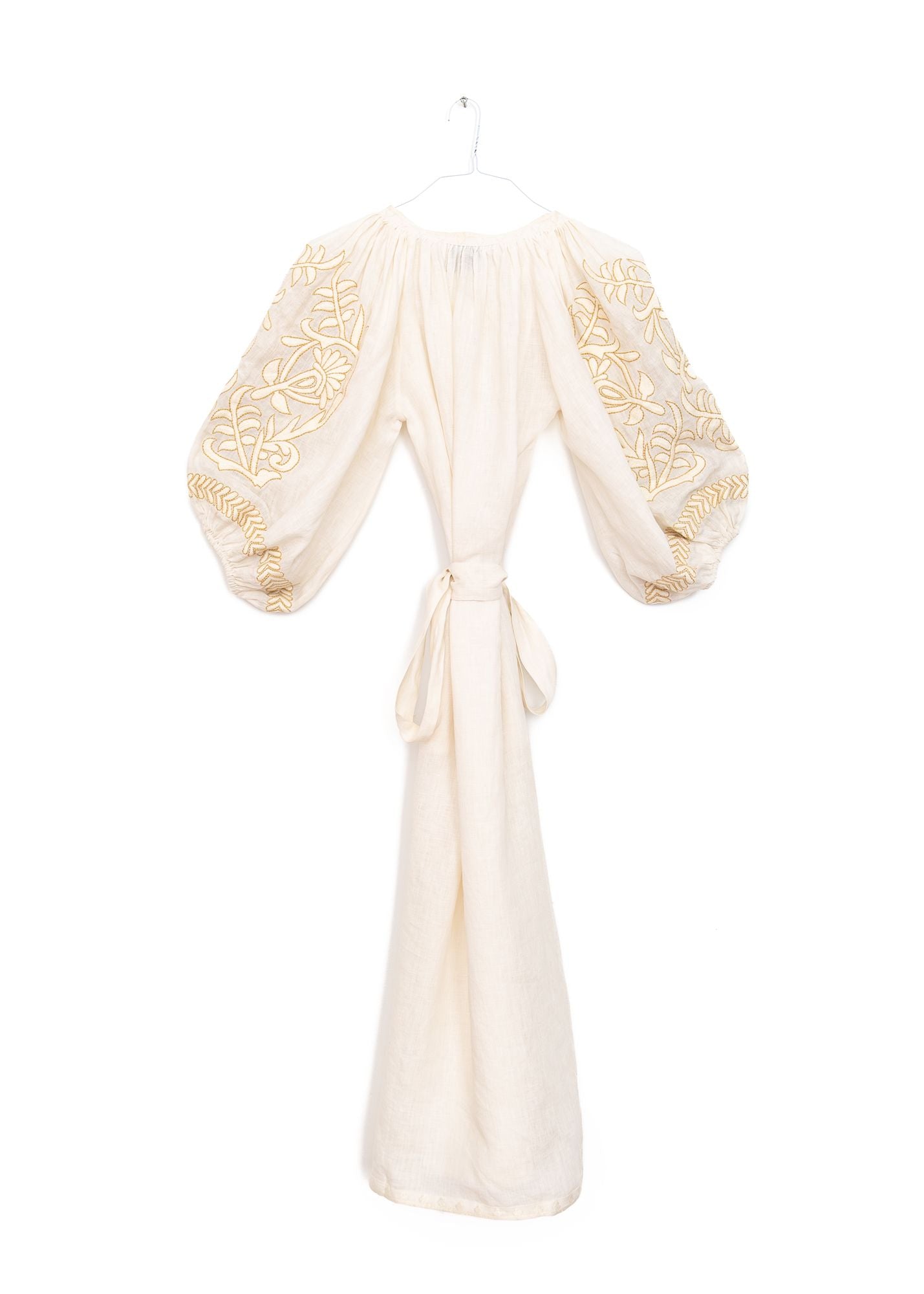 Vita Fleur Puff Veronica Dress Ecru from Benaras by Citrus