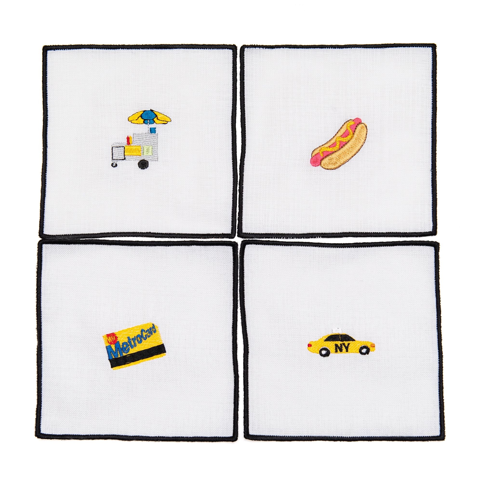 NY On The Way Set of 4 Napkins, from NuYorkCloth