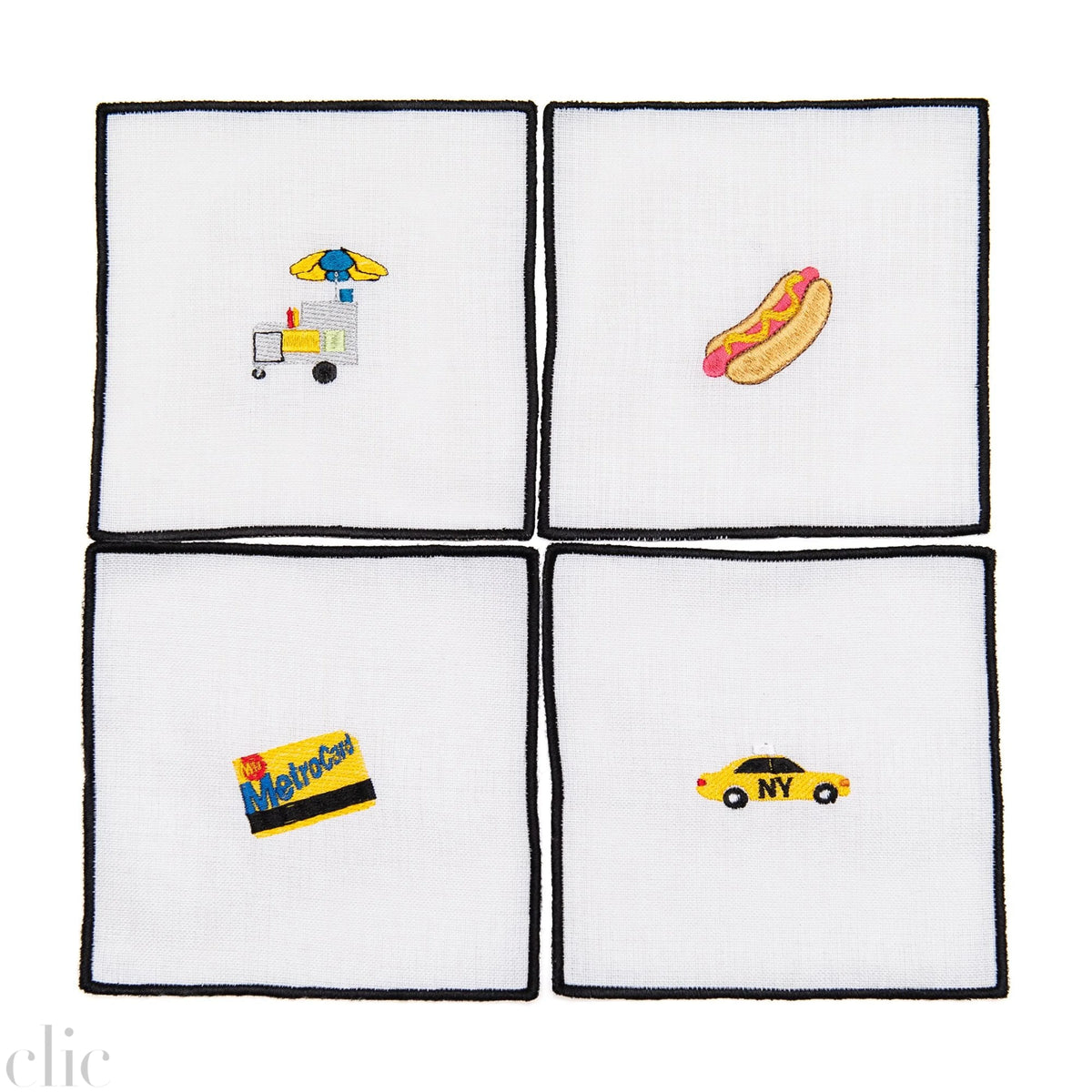 NY On The Way Set of 4 Napkins, from NuYorkCloth