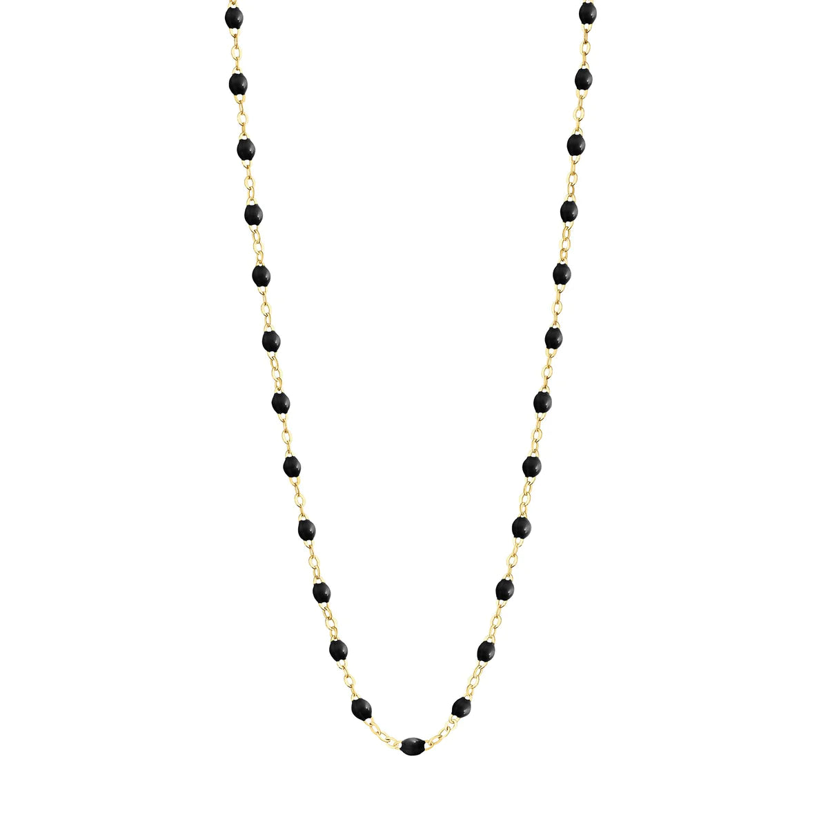 Classic Gigi Black Necklace, Yellow Gold from Gigi Clozeau