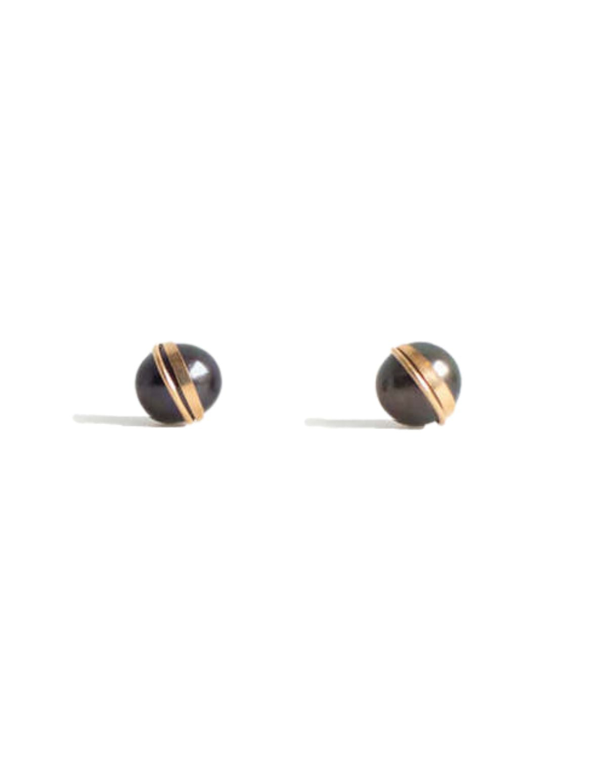 Baroque Pearl Studs in Charcoal, from Mary Macgill
