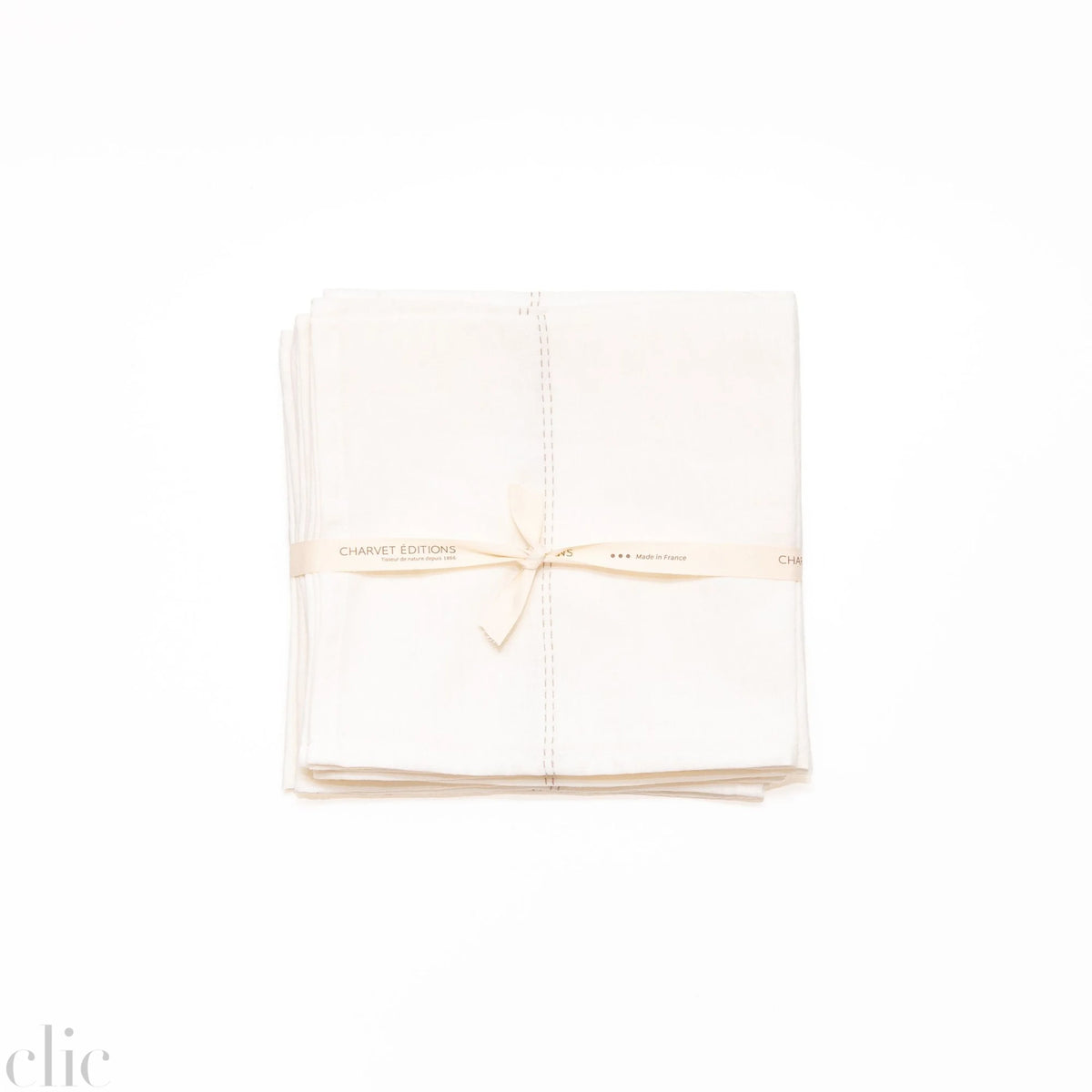Rythmo Napkin in Ficelle, from Charvet Editions