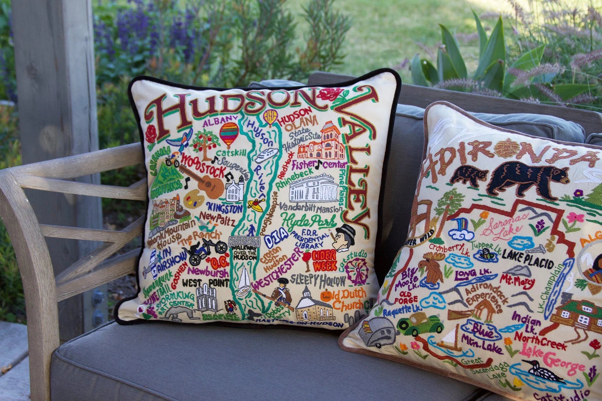 Hudson Embroidered Pillow, from Catstudio