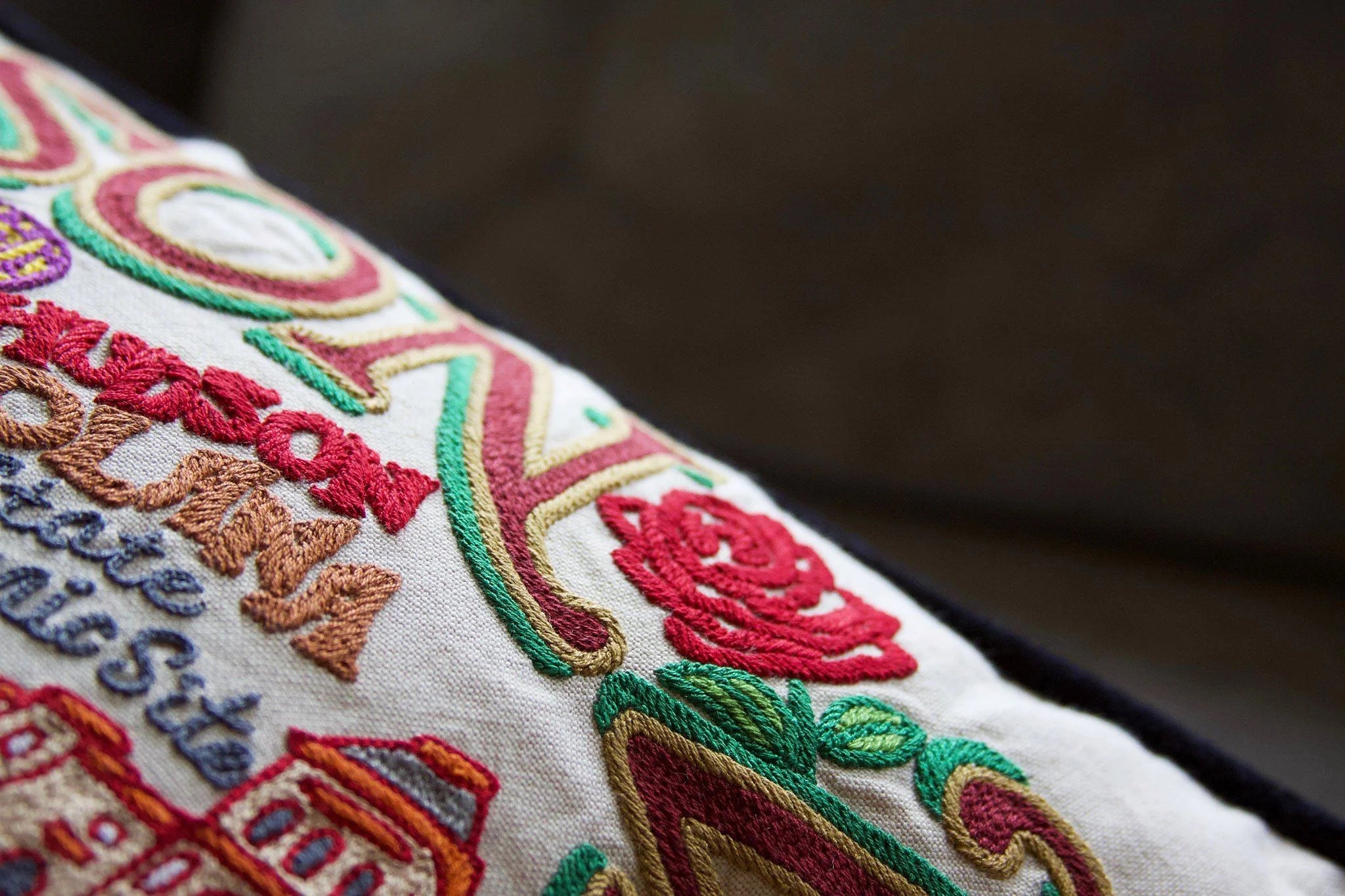 Hudson Embroidered Pillow, from Catstudio