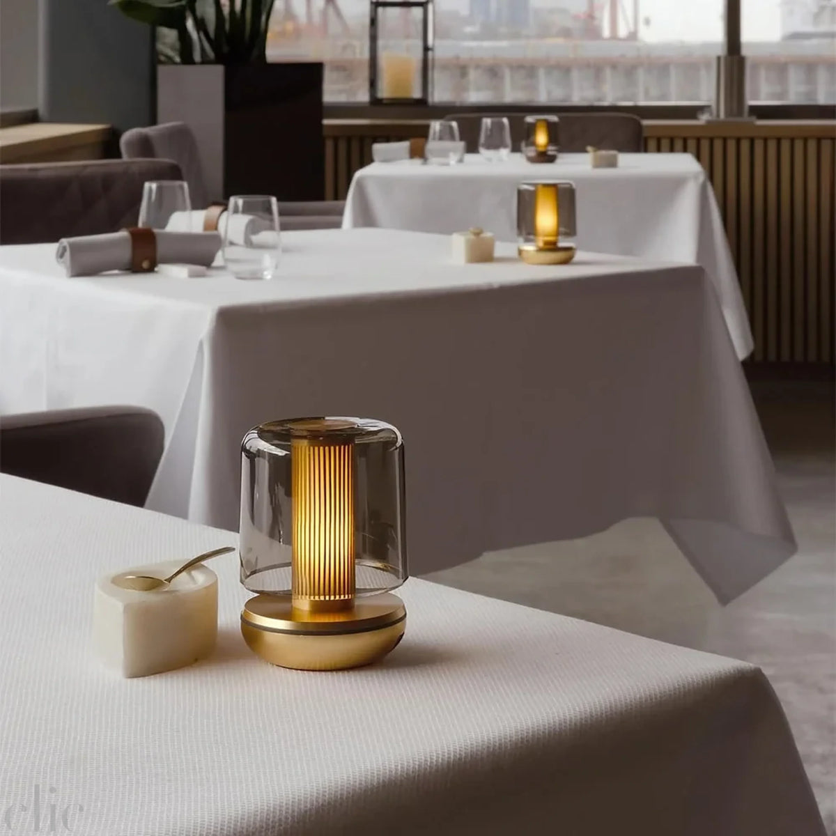 Firefly Table Light in Gold Smoked, from Humble