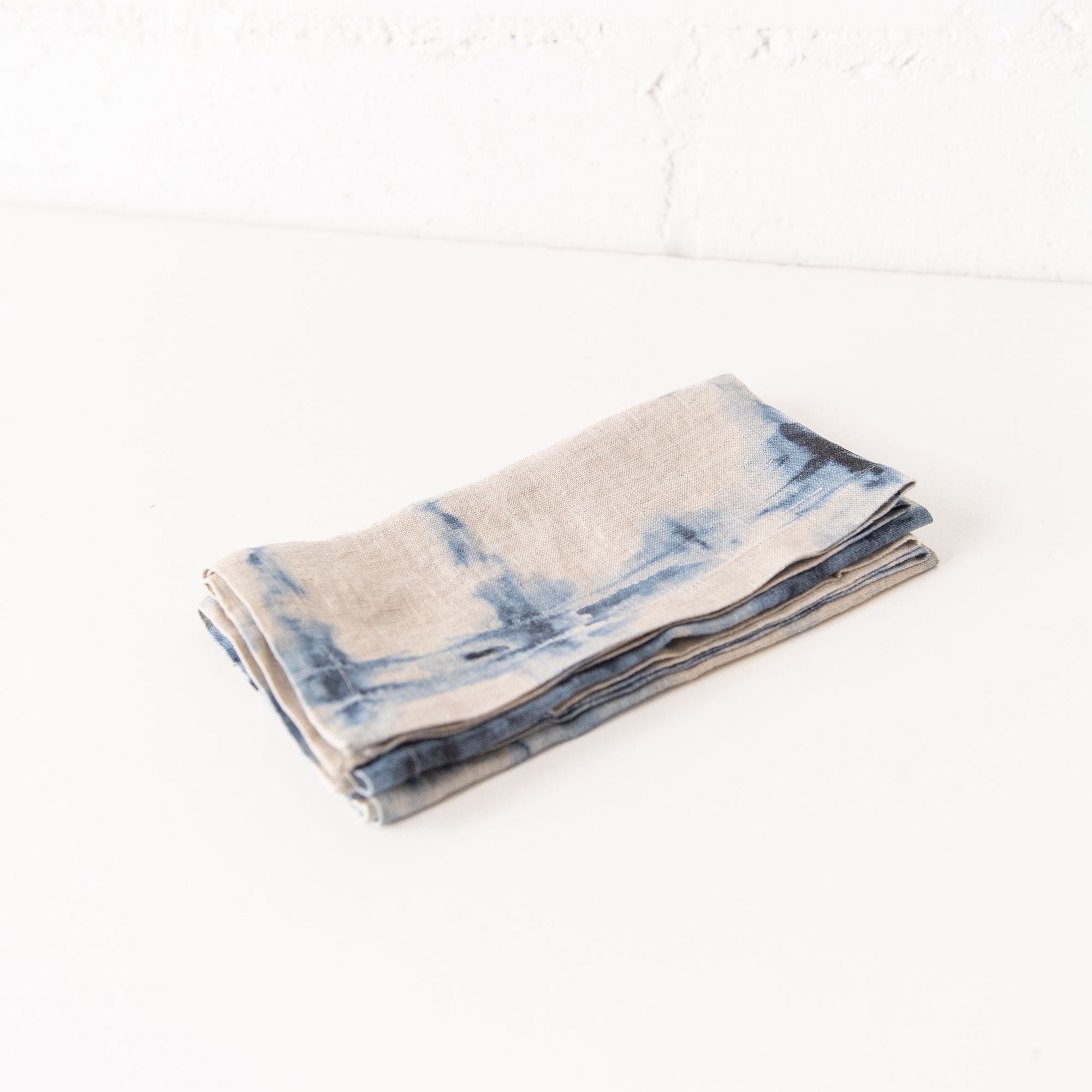 Tie Dye On Natural Linen Napkins Set of 2, from Linen Tales