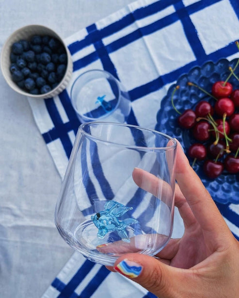 Blue Fish Drinking Glass, from Minizoo