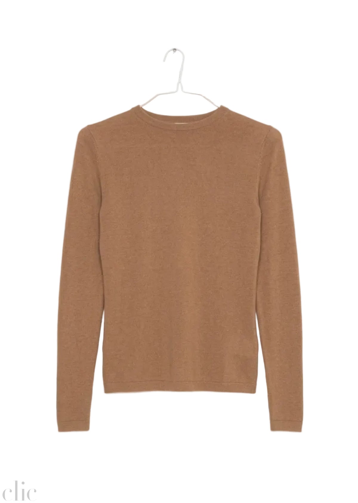 Wool Blend Knit Top in Wood, from Amente
