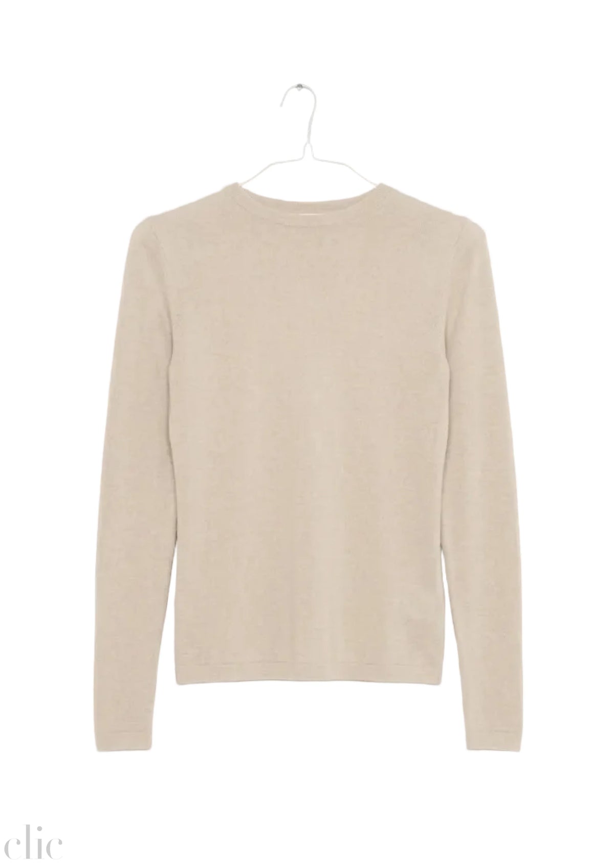 Wool Blend Knit Top in Off White, from Amente