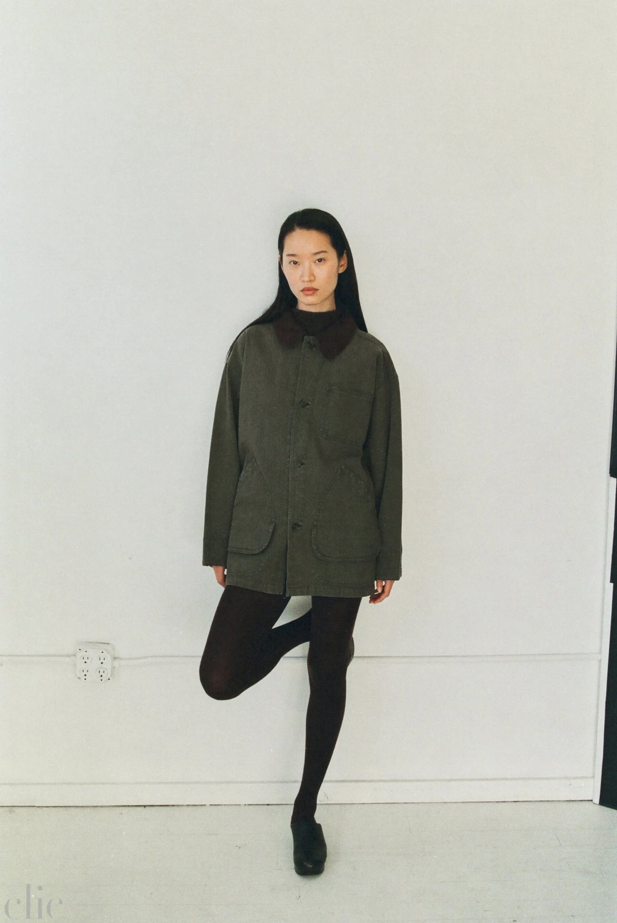 Painter Coat in Moss, from Shaina Mote