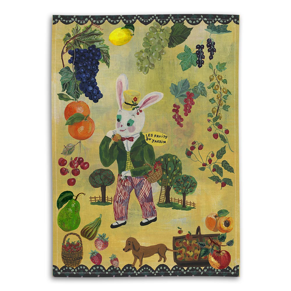 Les Fruits du Jardin Tea Towel, from Avenida Home