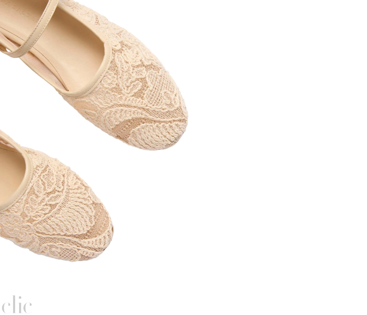 Laurel Mary Jane in Vanilla Jacquard Mesh, from Freda Salvador