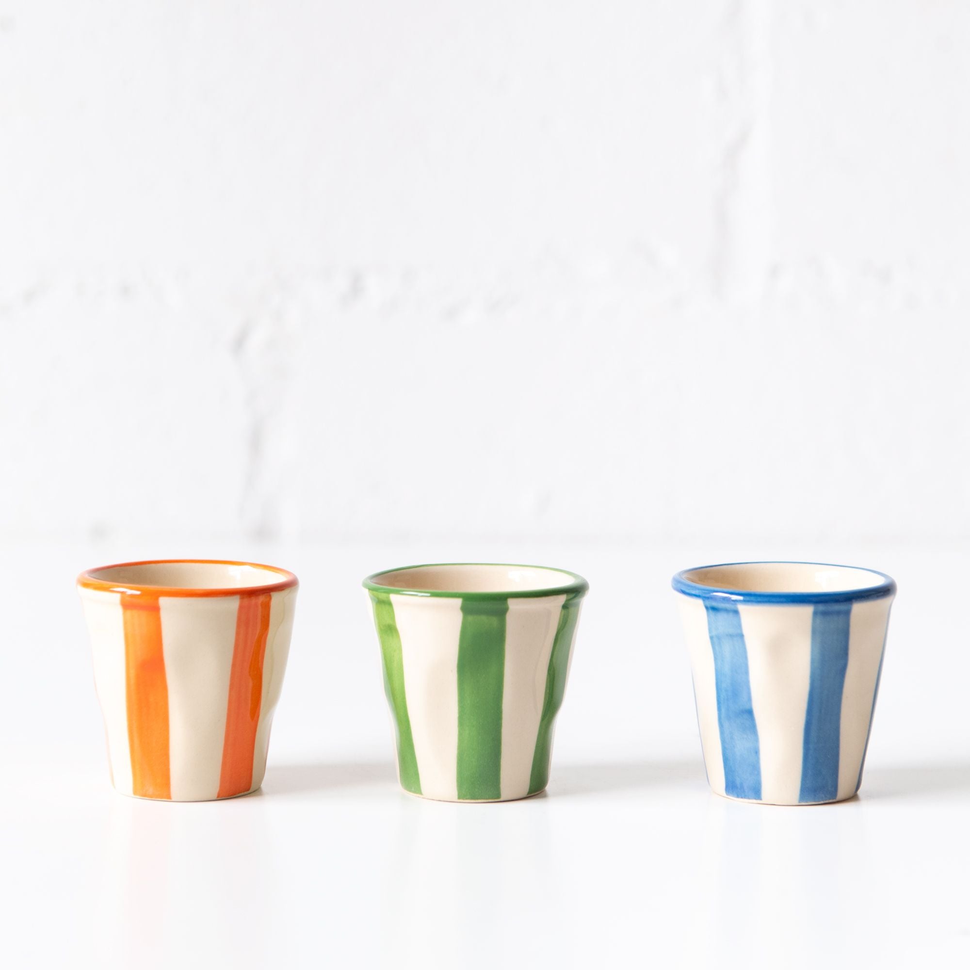 Lido Righe Espresso Shot Cups - Set of 6, from Zafferano