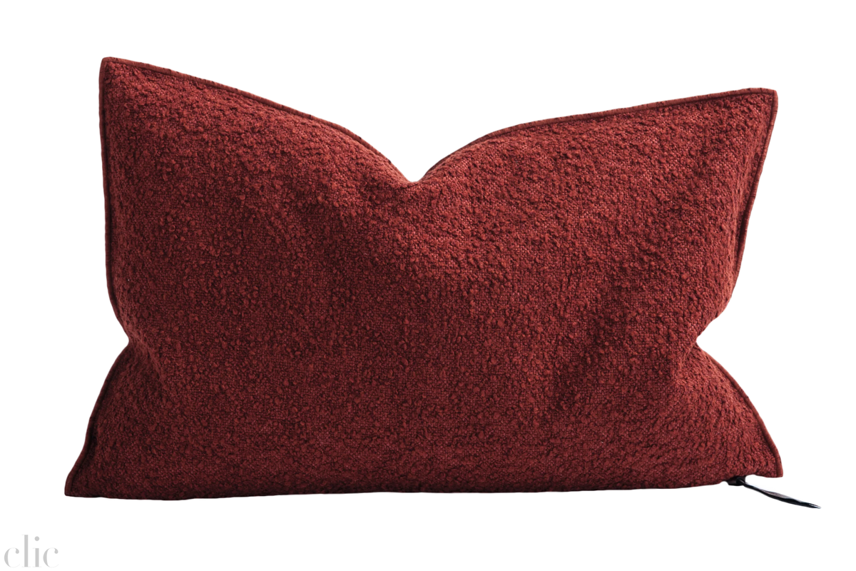 Wooly Vice Versa Pillow 16 x 24 in Argile, from Maison de Vacances