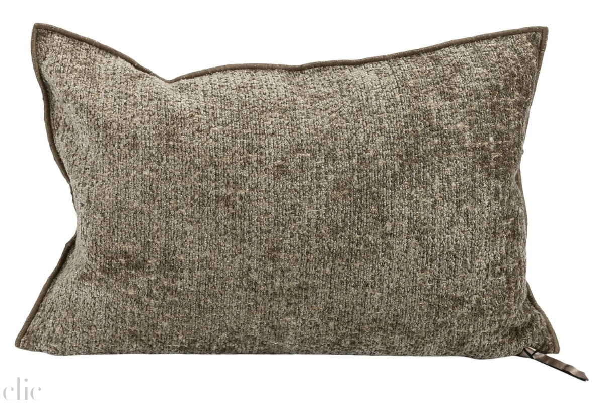 Wicked Pollock Chenille Pillow 16x24 in Ecorce, from Maison de Vacances