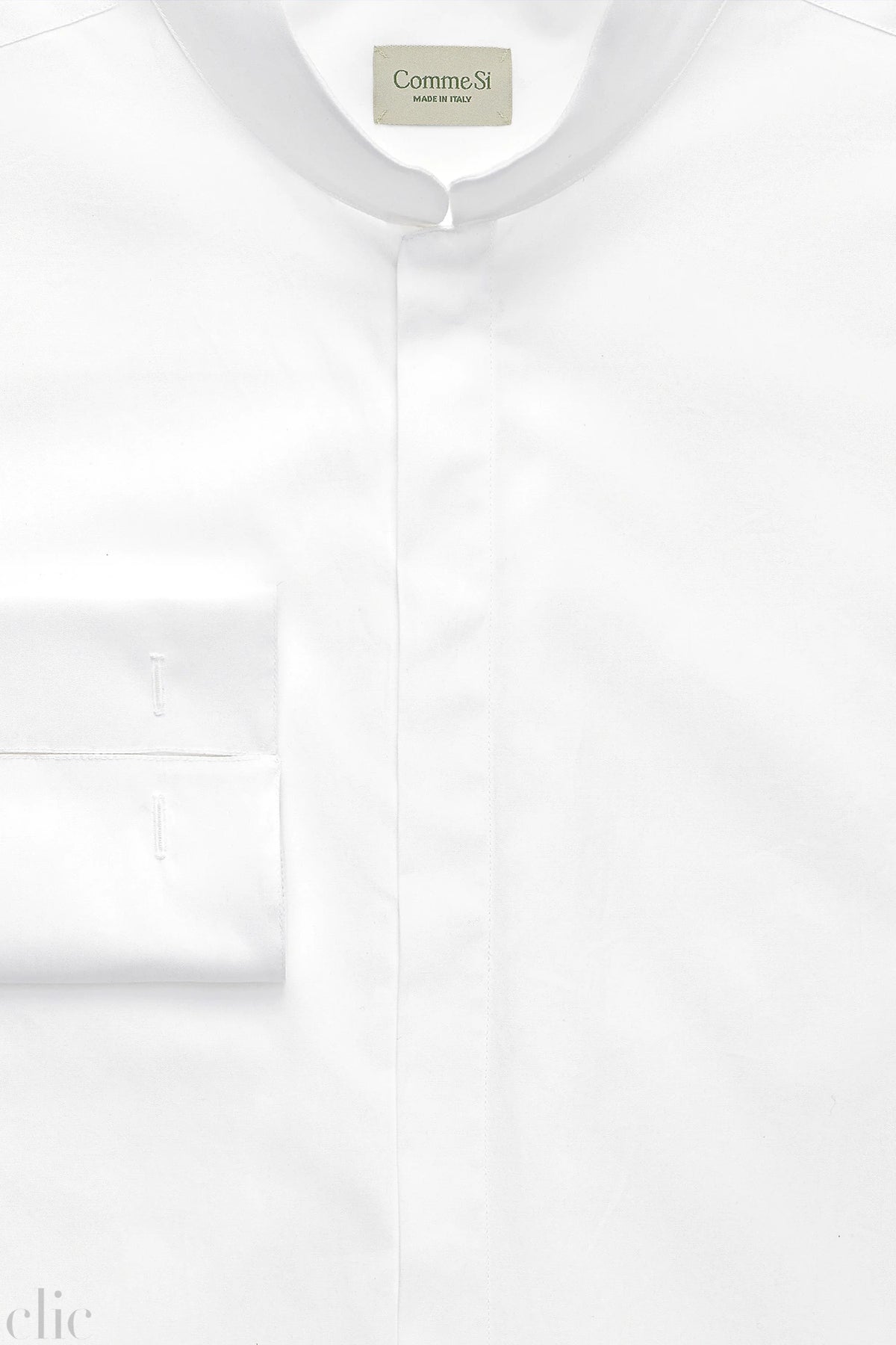 Mandarin Collar Tunic in White, from Comme Si