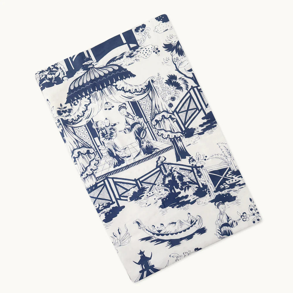 River Linen Tablecloth in Jade, from Duggan Soociety