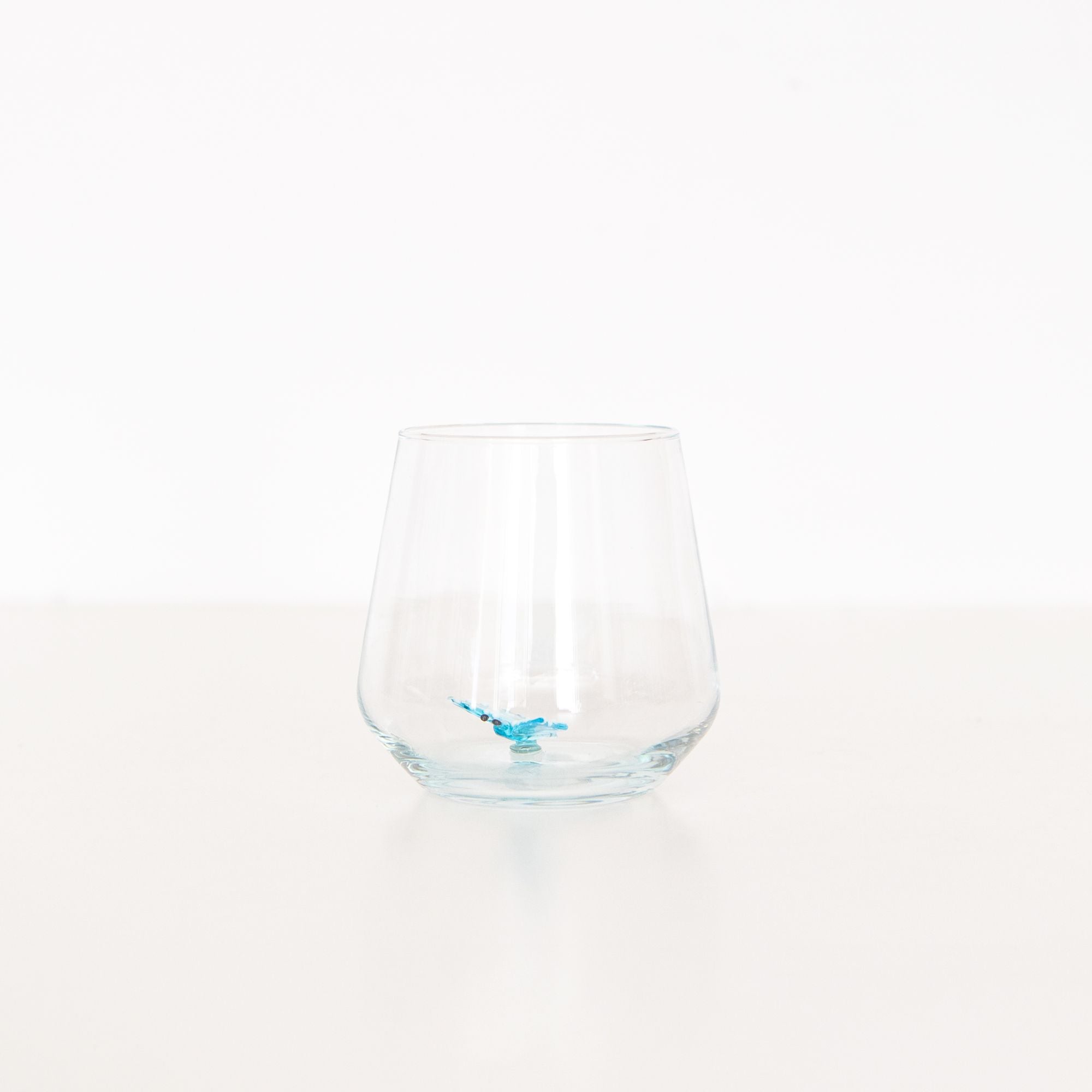 Butterfly Drinking Glass in Blue, from Minizoo