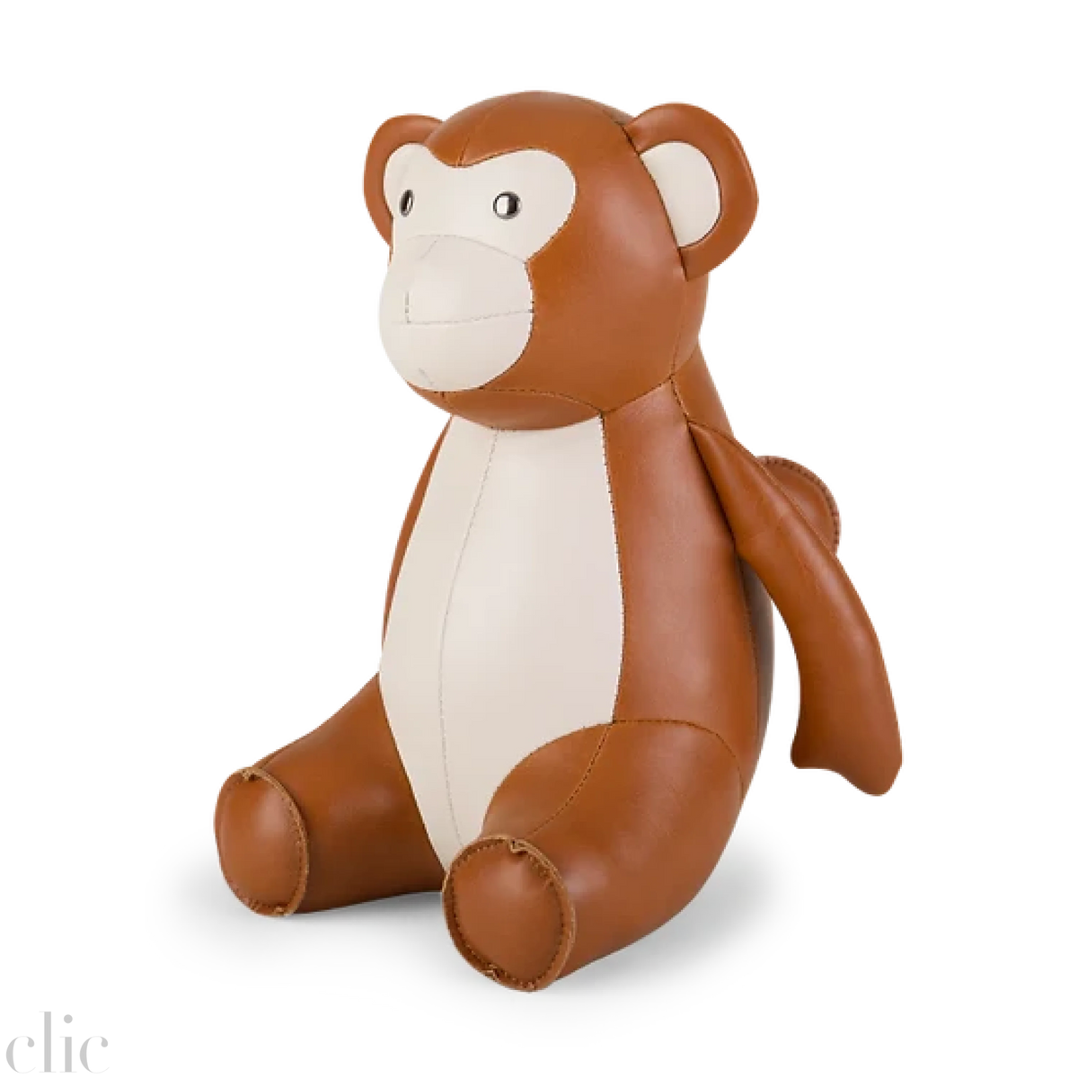 Monkey Bookend in Tan and Wheat