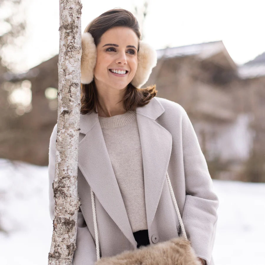 Olmo Ear Muff Taupe, from Weich Couture Alpaca