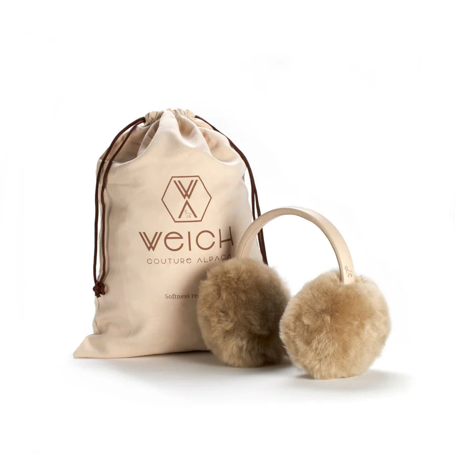 Olmo Ear Muff Taupe, from Weich Couture Alpaca