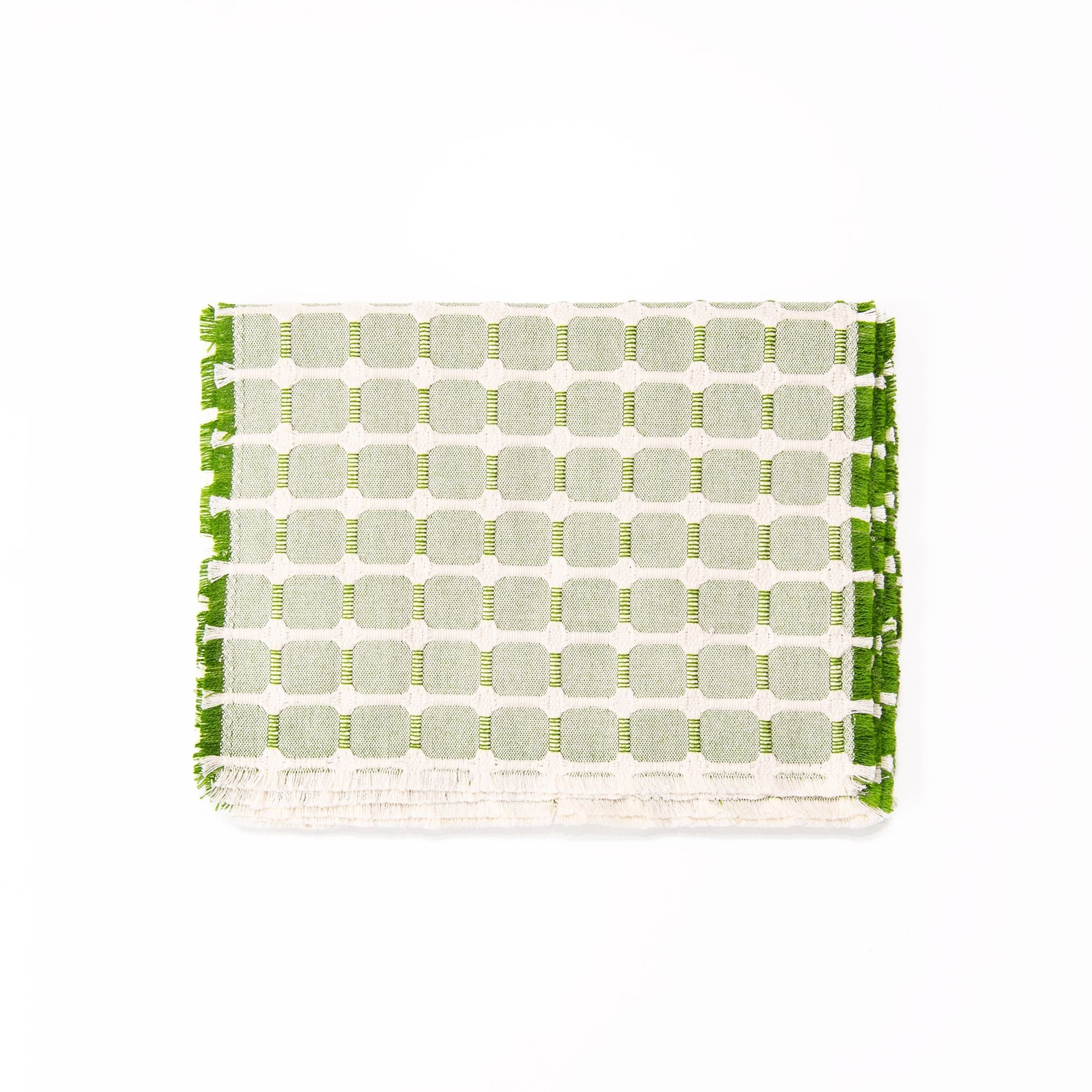 Set of 4 Hopsack Placemat in Leaf, from Dove and Donkey