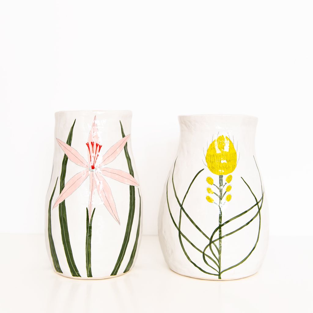 Large Flower Vase in White, from Gemma Orkin